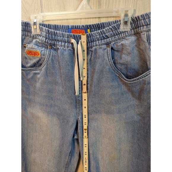 Empyre Women's Denim Jeans Light Wash Draw String Elastic Waist Size Medium - Picture 10 of 13